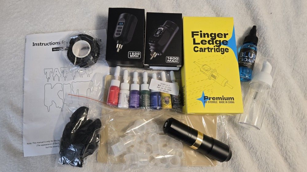 Beginners Tattoo Kit w/ Multiple Supplies