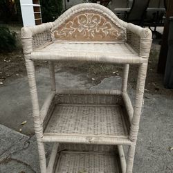 Free Wicker Woven Accent Shelf 