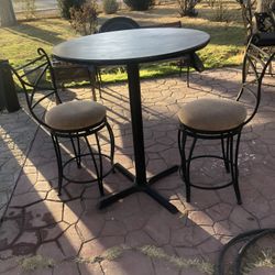 Metal Pub Table And Stools
