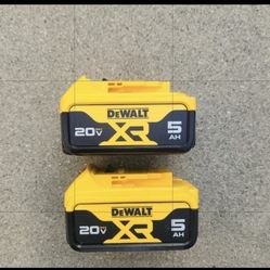 Dewalt 20v Batteries 5.0 Ah XR Brand New Price For Both
