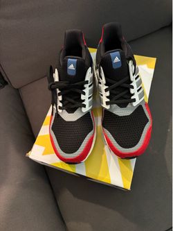 Adidas UltraBoost 1.0 S&L EF1360 Men’s 8.5 Black Red Blue Boost Brand New