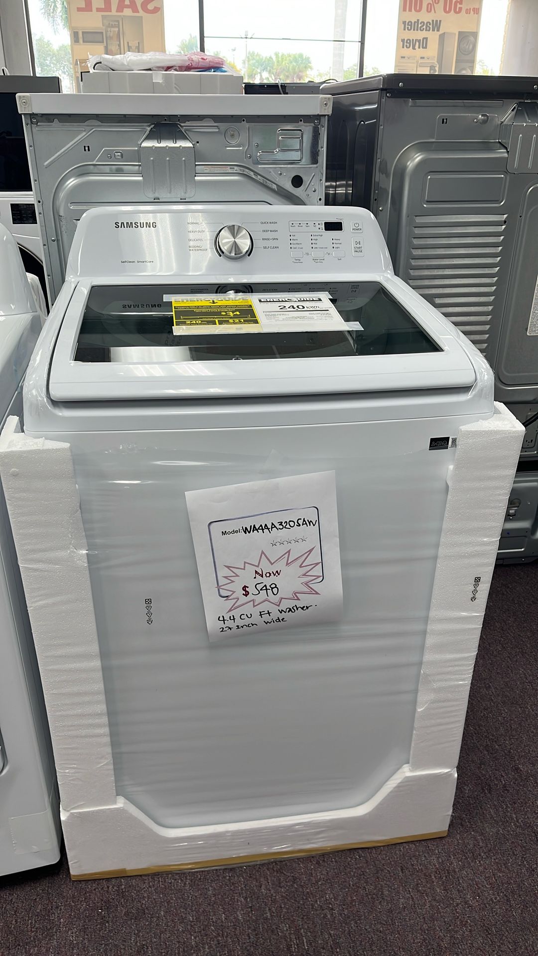 Washer Top Load New Open Box 1 Year Warranty