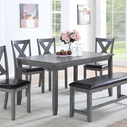Gray Dining Table Set 