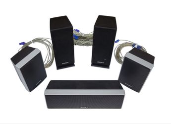 Sony 5.0 Speaker Set SS-CT71 SS-TS71 SS-TSB101 3-Ohm Pack With Color Cables. Tested