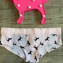 New Victoria Secret Pink Hawaiian Dog Logo Hipster Panty for Sale