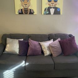 Grey 3 Seat Couch 