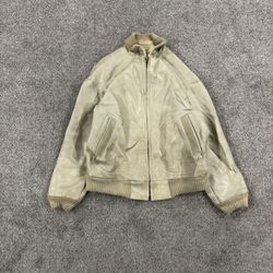 Rare! 1950s True Vintage Talon zipper Penney’s leather bomber jacket men’s Size M