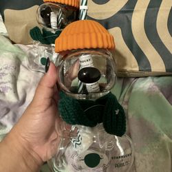 Snoopy Starbucks Glass Cup