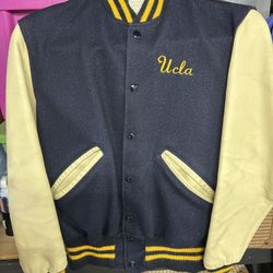 Vintage UCLA, law, school, letterman, jacket, leather, and wool
