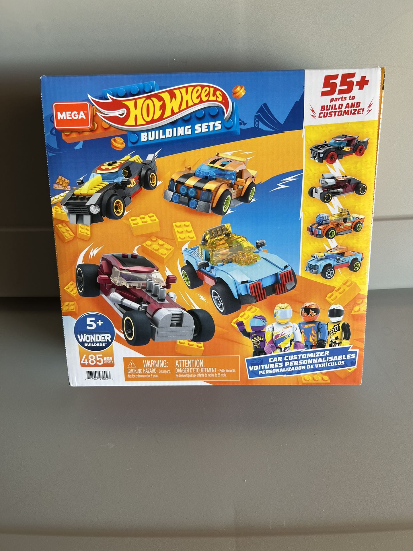 HOT WHEELS MEGA CONSTRUX CAR CUSTOMIZER 485 Piece Construction Set