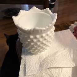 Hobnail Vase Sing On Bottom By Fenton 