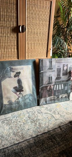 Pair Of Beautiful Canvas Art 28” X 22”