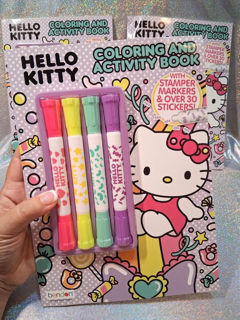 New Hello Kitty Coloring & Activity Books with Stamp Markers & Stickers - $4 Each