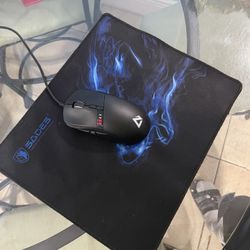 gaming mouse and mouse pad