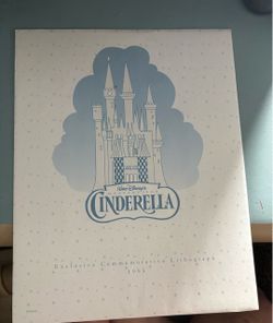 Vintage 1995 Cinderella Disney Lithograph