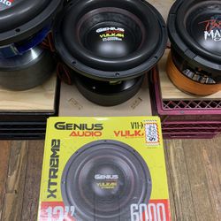 Display Model 12” Genius Audio 6000w Vulkan Xtreme Competition Grade Car Subwoofer 