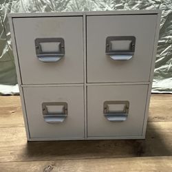 All Wood White Craft Supplies 4 Drawer Cabinet Or A DVD/CD Storage Cabinet