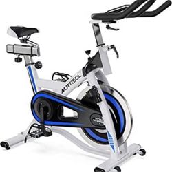  Indoor Cycling Bike Belt Drive Exercise Bike, 48lbs Flywheel, 400LBS Weight Capacity,Stationary Bike W/ Heart Pulse, for Home Use