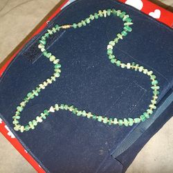 Vintage Green Aventurine Beaded Necklace 