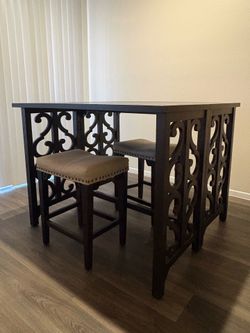 Counter Height Wood Dining Table