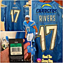 Mens San Diego Chargers Phillip Rivers Nike White Limited Jersey ⚪️🔵⚡️⛈️🏈🔋 1️⃣7️⃣    SIZE M WITH TAGS ! 🆕🏷️    VERY RARE 🆕🏷️    GET IN IN TIME 