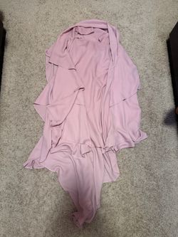 Pink 3 layer Khimar hijab