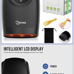 cotsoco Hand Massager with Heat and Compression, 6 Levels Hand Therapy for Arthritis and Carpal Tunnel Relief, Finger and Wrist Cordless Massager Mach