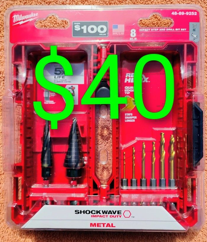 Milwaukee 8Pc. Step-Drill Bit Set 