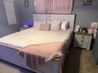 King size bed frame and set