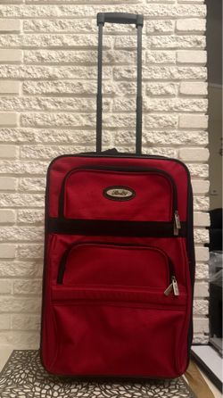 Red Suitcase 21"x14"x 7" carry on suitcase