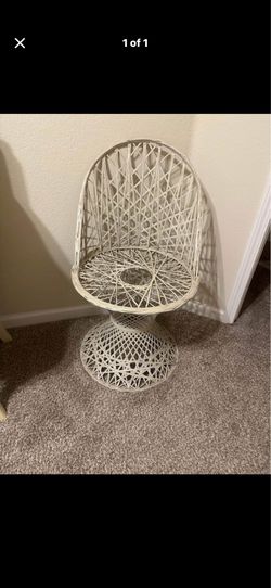 White rattan chair