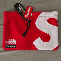 Red Supreme X North Face Side Bag
