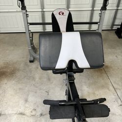 Olympic Weight Bench with Legs,Preacher Curls,Inclines, Declines 