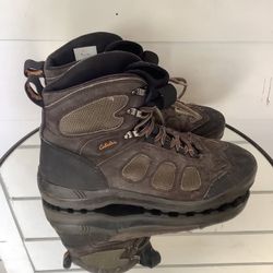 Cabela's Men’s Brown Leather Hiking Ankle Work Boots Sz 10 D Outdoors