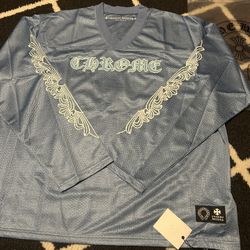 Chrome Hearts Baby Blue Mesh Long Sleeve Jersey