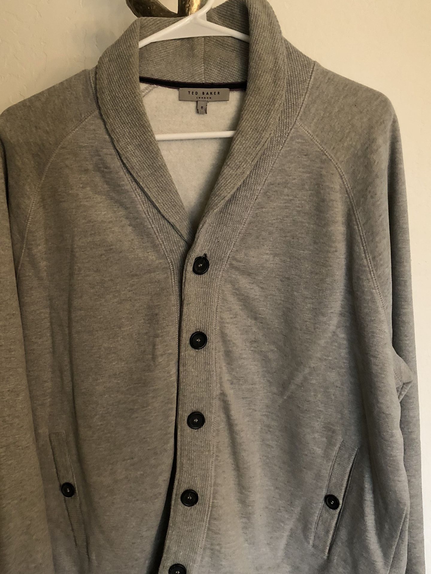 Ted Baker Cardigan Sweater Grey Size 5