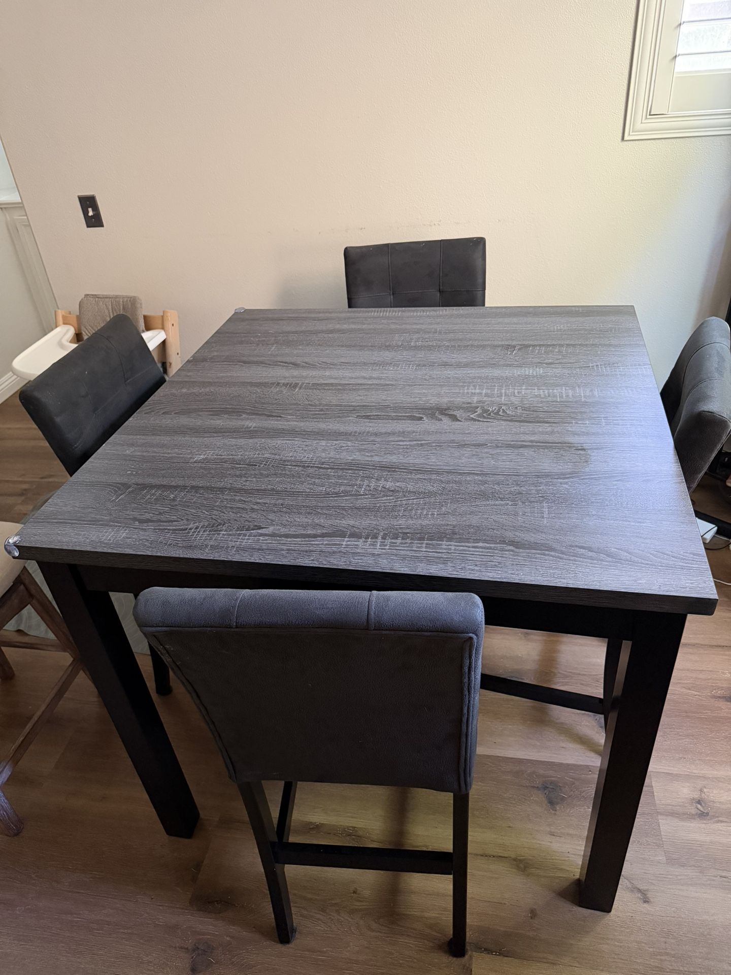 Dark Gray High Top Kitchen table