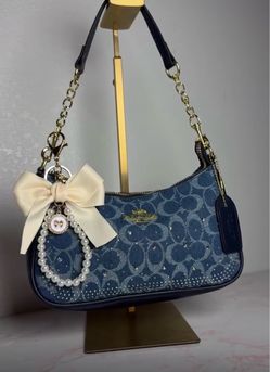 Coach Denim Signature Shoulder Bag
