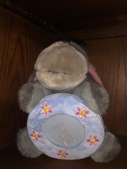 Disney Eeyore Winnie the Pooh plush with picture frame doll !