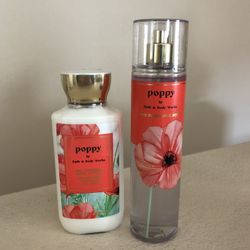 🌺 Poppy Daily Nourishing Body Lotion & Fine Fragrance Mist set for $20