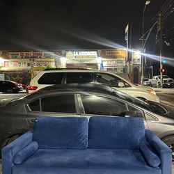 Beautiful dark blue sofa