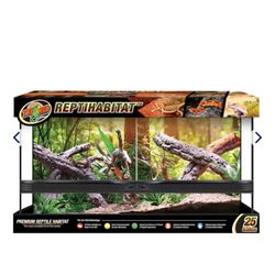 Reptihabitat 25 Gallon Zoo Med Black Glass Cage 