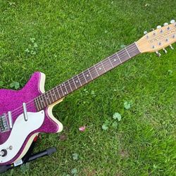 Purple Danelectro 12 String Guitar