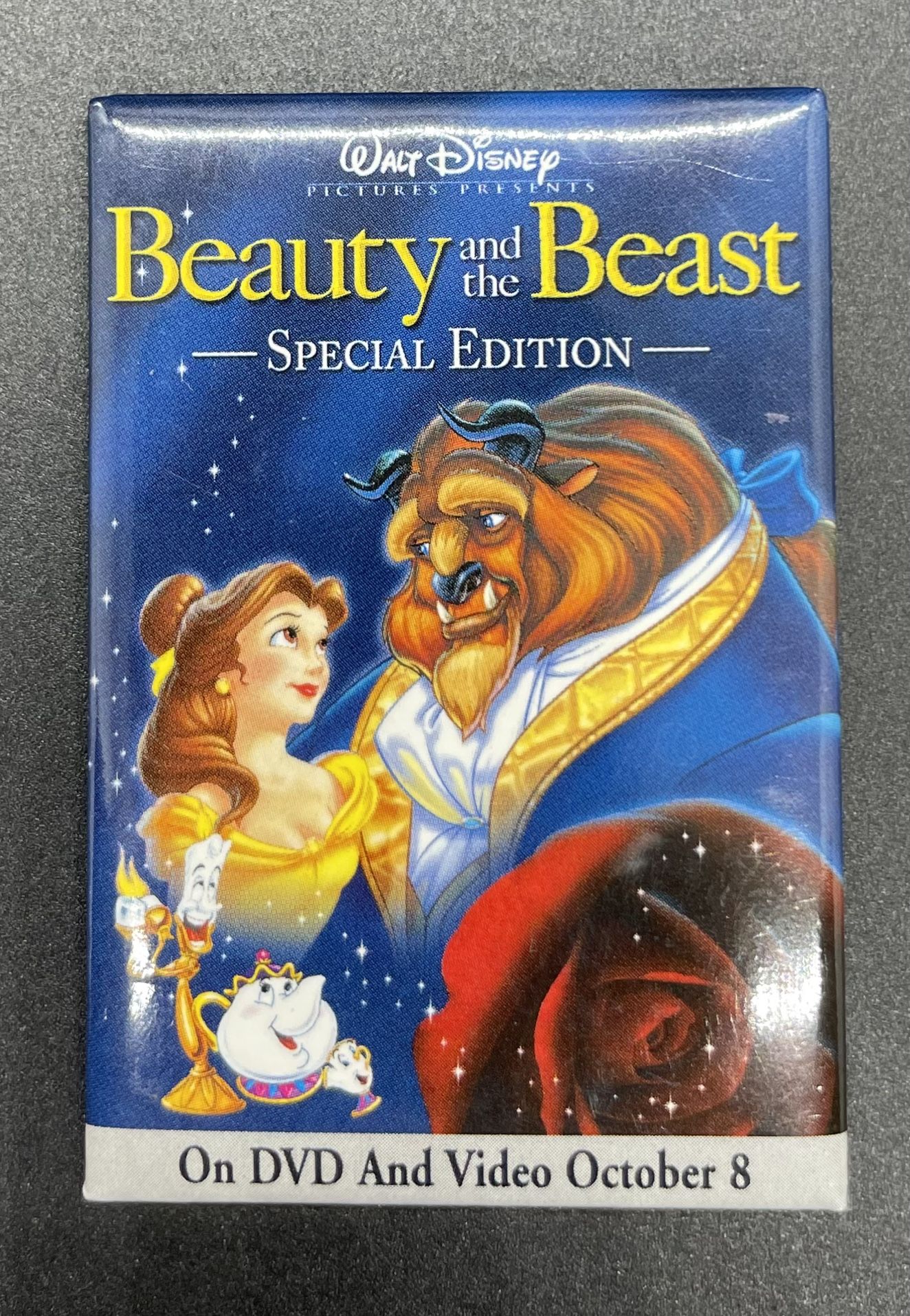 Vintage Disney Beauty and the Beast Promotional Movie Pin