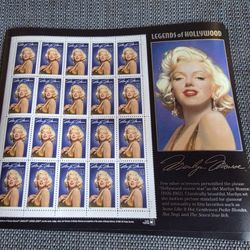 Marilyn Monroe U.S. Stamps 2 Mint Complete Sheets.