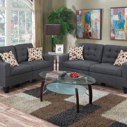 Brand New Fabric 72" Sofa + 56" Loveseat 2PCs Set