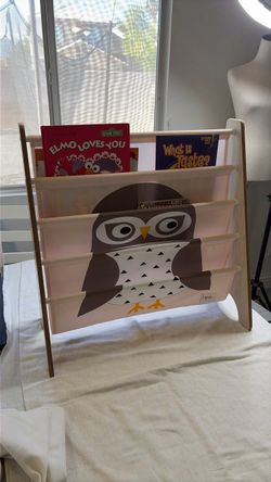 3 Sprouts Kids Book Rack Owl