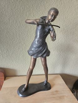 "The Young Violinist" Bronze Sculpture