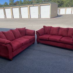 Beautiful Red Couch Set New Conditions 