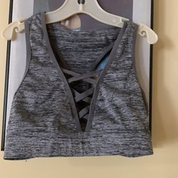 Gray Sports Bra